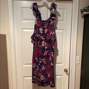 Floral Sleeveless Dress - Red and Purple by Sofia Vergara